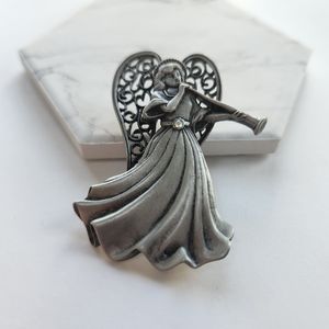 Jonette Jewelry Pewter Angel Brooch/Pin